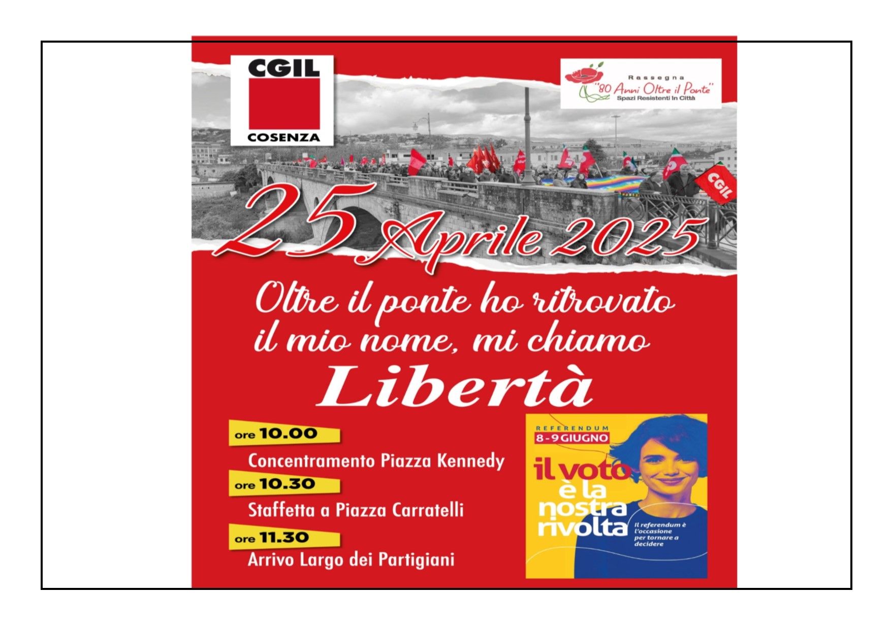 25 APRILE oltre il ponte